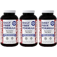 Yerba Prima Daily Fiber Formula Powder - 12 oz (Pack of 3) - Soluble & Insoluble Dietary Fiber Supplement - Colon Cleanse - Vegan, Non-GMO, Gluten-Free