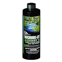 MICROBE-LIFT ALGA16 Algaway 5.4 Algae Control Treatment for Ponds and Water Gardens, Safe for Koi Fish, Goldfish, Plants, and Decorations, 16 Ounces