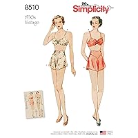 Simplicity 1930's Fashion Women's Vintage Bra and Panties Sewing Patterns, Sizes 12-20