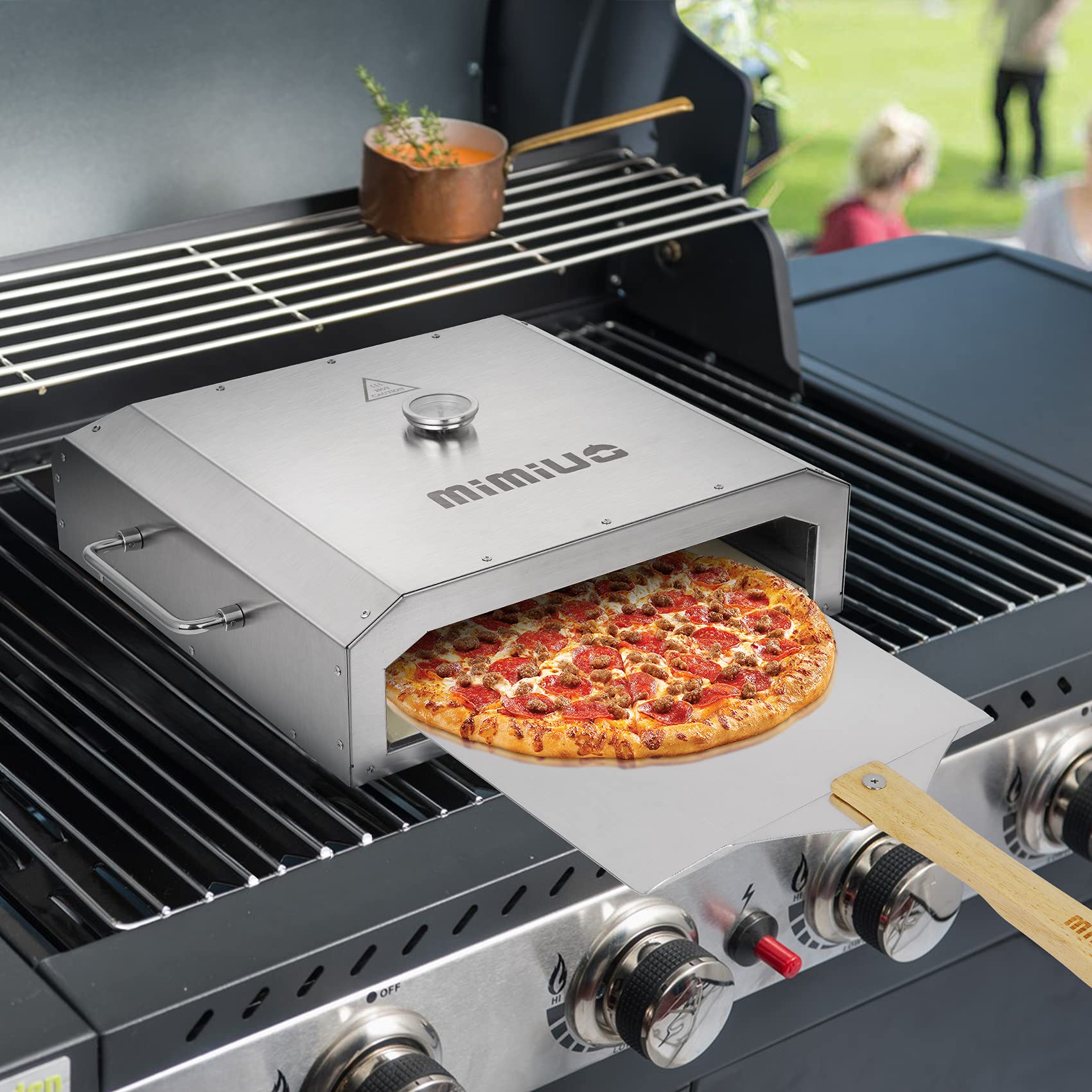 Mua Mimiuo Portable Barbecue Pizza Top Oven Kit With 13 Pizza Stone And Foldable Pizza Peel 9055
