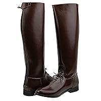 MB-2 Women Ladies Motorcycle Police Patrol Leather Tall Knee High Riding Boots Color Brown