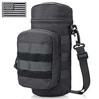 WYNEX Molle Water Bottle Holder, Tactical Water Bottle Carrier Bag of Laser-Cut Design Hydration Pouch with Shoulder Strap Fits Up to 32 oz