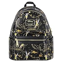 Loungefly Disney Tinkerbell Neverland Treasure Map All-Over Print Little Bit Of Pixie Dust Mini Backpack