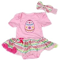 Petitebella Pink Easter Egg Baby Dress Nb-18m