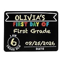 Kate & Milo Reusable Photo Sharing Prop, Back to School Chalkboard Sign to Commemorate The First or Last Day of School, Kids Chalkboard Sign for Boys and Girls