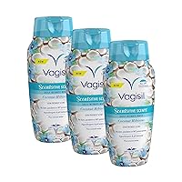 Vagisil Feminine Wash for Intimate Area Hygiene, Scentsitive Scents, pH Balanced and Gynecologist Tested, Coconut Hibiscus, 12 oz (Pack of 3)