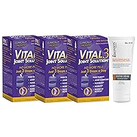 Vital 3 Joint Solution Clinically Proven Joint Supplement 3 Bottles + Ultra Strength Pain Relieving Soothe Cream 2 oz.