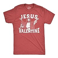Mens Jesus is My Valentine T Shirt Funny Valentines Day Religious Christian Joke Tee for Guys