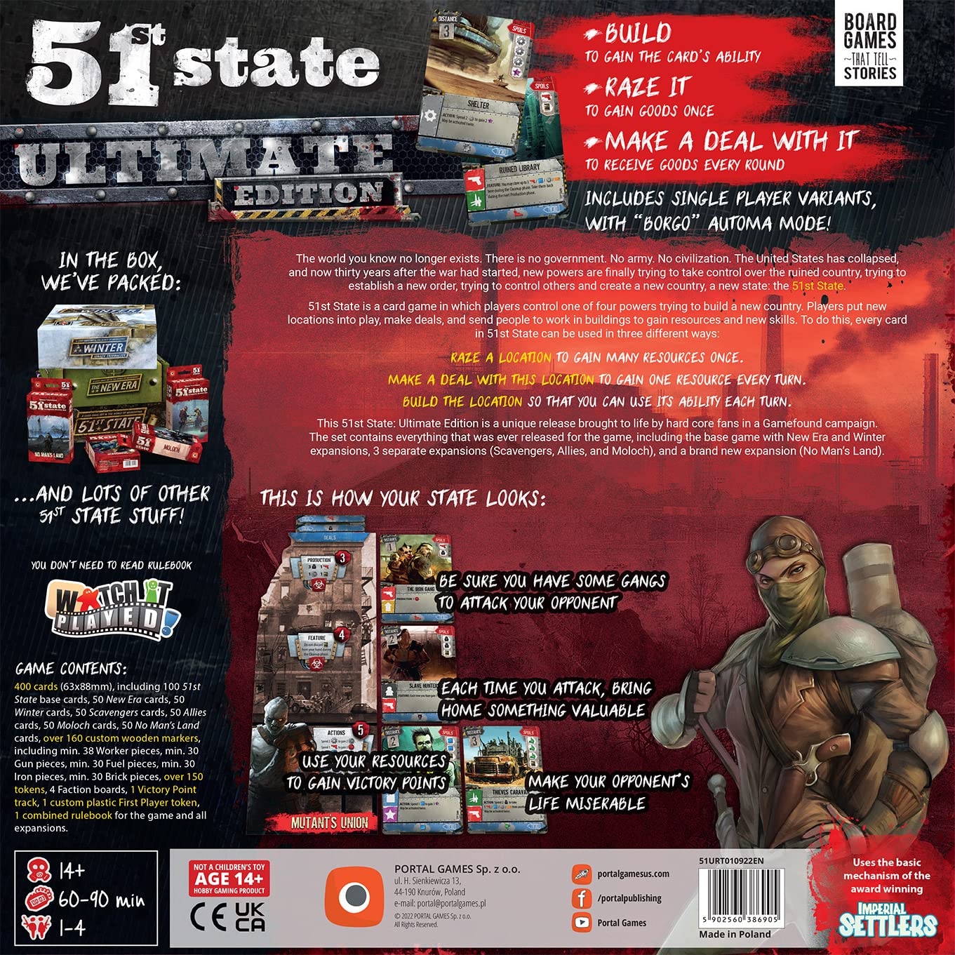 51st State Ultimate Edition by Portal Games, Strategy Board Game