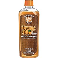 Orange Oil Cleaner 16oz w/ Sun-Guard for Fine Wood, Cleans & Conditions, Removes Soap Scum from Shower Doors, Stainless, Tile & Sinks, Natural Oil that gives wood a Rich Glow
