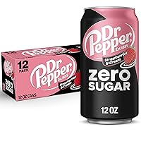 Dr Pepper Zero Strawberries and Cream Soda, 12 fl oz cans, 12 Pack