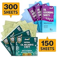 Save 10% on Blotting Paper for Oily Skin - 450 Blotting sheets - 300 Green Tea Blotting Sheets + 150 High-Performance Oil Blotting Sheets - Makeup Friendly - Easy Dispensing