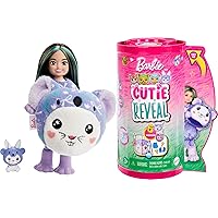 Cutie Reveal Chelsea Doll & Accessories, Animal Plush Costume & 6 Surprises Including Color Change, Bunny as Koala