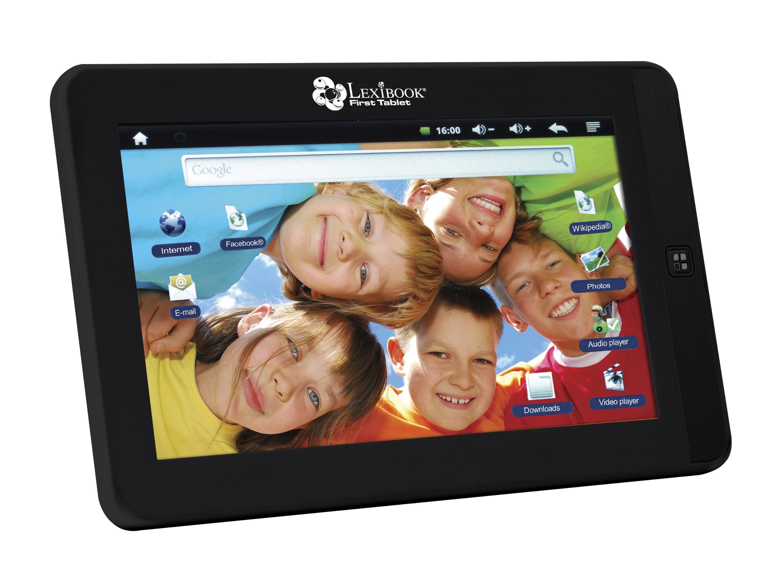 Lexibook First Android Child Educational Tablet, General Knowledge Games, Included Library, USB, TF Card & Aux-In Connection - MFC150GB, Black