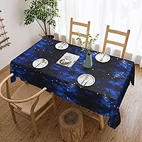 Zhouying Galaxy Nightprint Tablecloth, Table Cover Table Cloths for Dinner/Parties/Holiday/Picnic/Patio