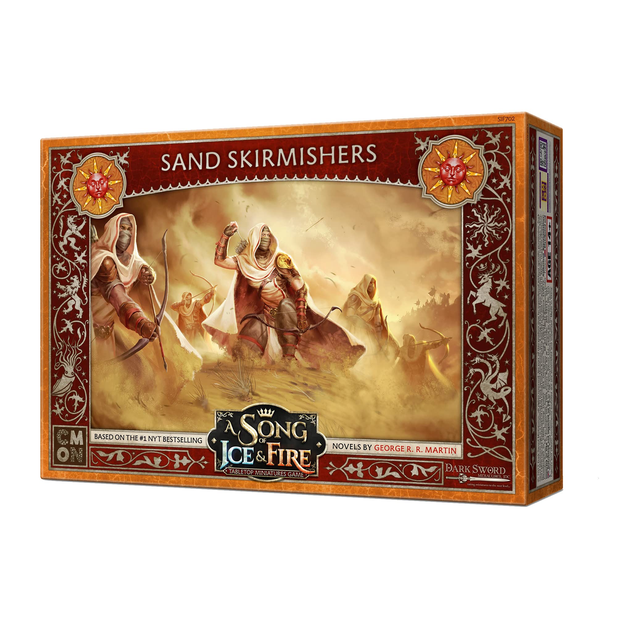A Song of Ice and Fire Tabletop Miniatures Game Sand Skirmishers Unit Box - Elite Warriors of The Dorne, Strategy Game for Adults, Ages 14+, 2+ Players, 45-60 Minute Playtime, Made by CMON