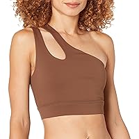 The Drop Women's Kelsey One-Shoulder Stretch Cutout Sports Bra