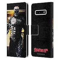 Head Case Designs Officially Licensed Friday The 13th: Jason X Jason Cyborg Comic Art and Logos Leather Book Wallet Case Cover Compatible with Samsung Galaxy S10+ / S10 Plus