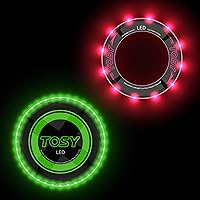 TOSY Bundle of 2 - Green Frisbee + Red Flying Ring