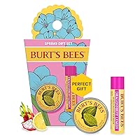 Burt's Bees Easter Basket Stuffers - Spring Surprise Gifts Set, Dragonfruit Lemon Lip Balm and Lemon Butter Cuticle Cream, Natural Origin Lip Moisturizer With Responsibly Sourced Beeswax, 2 Count