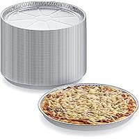Pack of 12 Disposable Round Foil Pizza Pans – Durable Pizza Tray for Cookies, Cake, Focaccia and More – Size:11