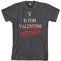 Threadrock Men's V is for Valentine Vodka T-Shirt