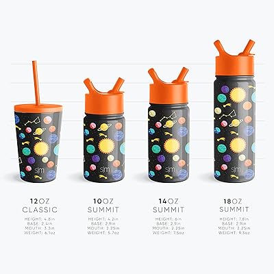 Simple Modern Kids Water Bottle with Straw Lid | Insulated Stainless Steel  Reusable Tumbler for Toddlers, Boys | Summit Collection | 18oz, Wheels Up