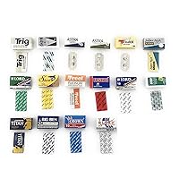 G.B.S Double Edge Razor Blade Sample Pack, Variety of 16 Safety Blades