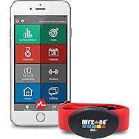 Myzone MZ-3 Physical Activity Chest Strap Heart Rate Monitor - Fitness & Activity Tracker