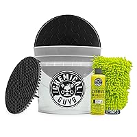 HOL133 Ultimate Scratch-Free Detailing Bucket And Accessories Car Wash Kit 16 fl. oz