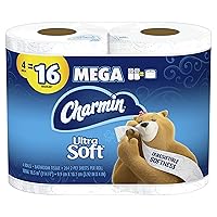 Charmin Ultra Soft Bathroom Tissue, 4 Count (Pack of 1), White 4 per Pack