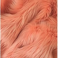 Faux Fur Fabric Pieces | US Based Seller | Shaggy Squares | Craft, Sewing, Costumes (Peach, 12x12 inches)