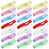 Large Sewing Clips, Multipurpose Sewing Clips Multi-Color Quilting Clips Plastic Clips for Fabric Binding Quilting Crafts Sewing Supplies and Accessories, 21 Pcs