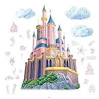 Roommates RMK5408TBM Disney Princess Castle Wall Decals, Pink