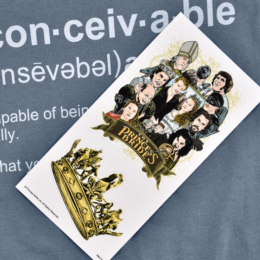 Popfunk Classic Princess Bride Movie Inconceivable Quote T Shirt & Stickers