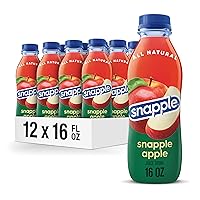 Snapple Apple Juice Drink, 16 Fl Oz Recycled Plastic Bottle, All Natural, No Artificial Flavors Or Sweeteners, Gluten-free, Contains 10% Real Juice