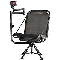 BOG DeathGrip 360 Chair with Lightweight Aluminum Construction, 4 Extendable Legs, DeathGrip Universal Gun Rest, 360 Adjustable Pivoting Seat, and Hands-Free Use During Hunting, Shooting, and Outdoors
