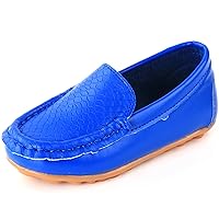 LONSOEN Toddler Little Kid Boys Girls Soft Slip On Loafers Dress Flat Shoes