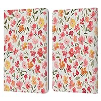 Head Case Designs Officially Licensed Ninola Red Flowers Garden Leather Book Wallet Case Cover Compatible with Kindle Paperwhite 1/2 / 3