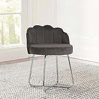 Hillsdale Catalina Vanity Stool for Make-up Rooms and Bathrooms, Dark Gray