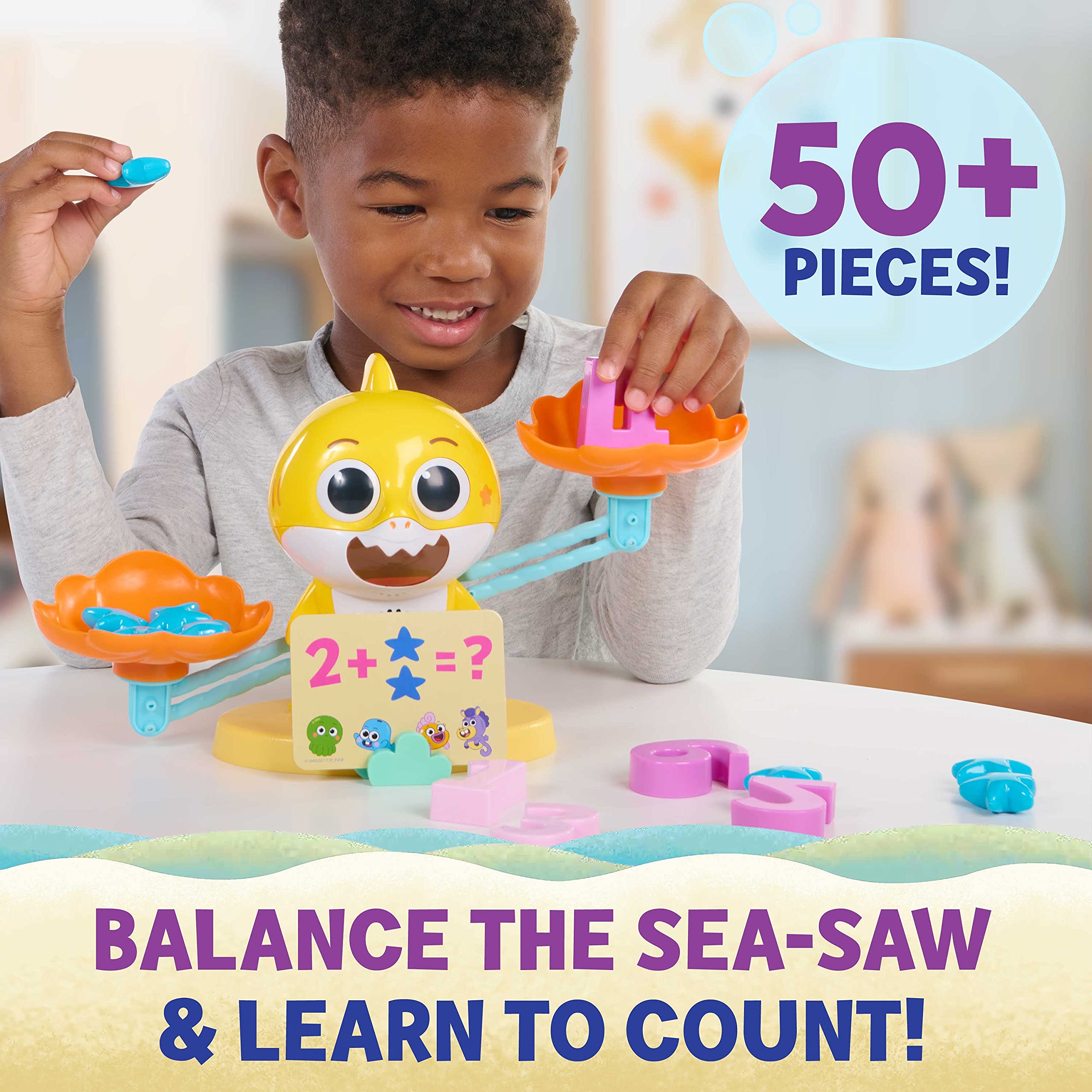 WowWee Baby Shark's Big Show! Sea-Saw-Counting Game – Educational Toy for Toddlers – Kids Math Toys