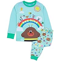 Hey Duggee Girls Pyjama Set | Childrens Blue & Green Loungewear T-Shirt & Pants Complete PJ Bundle | Bee Kind with Duggee