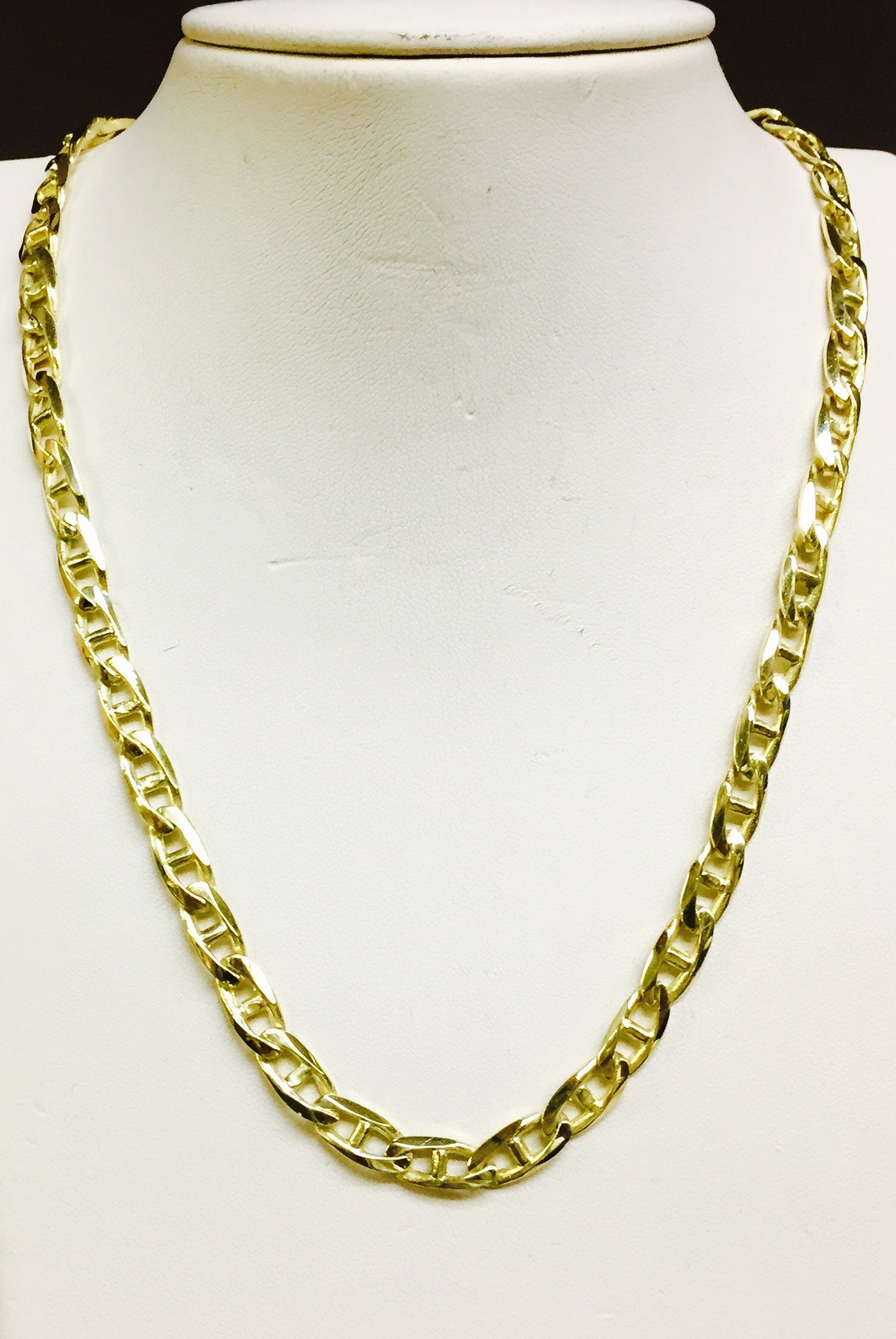 TEX 14k Solid Yellow Gold Anchor Mariner chain/necklace 6 MM 60 Grams 30