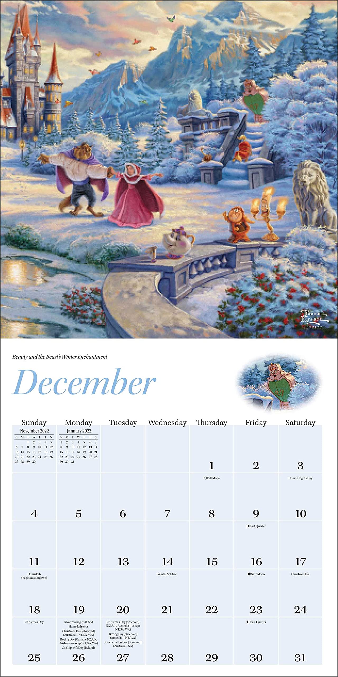 Disney Dreams Collection by Thomas Kinkade Studios: 2022 Wall Calendar