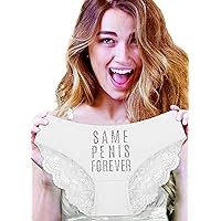RhinestoneSash Funny Lingerie Shower Gifts for the Bride - Sexy Same Penisis Forever Panties - Bachelorette Party Gift