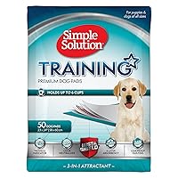 Simple Solution Training Puppy Pads | 6 Layer Dog Pee Pads, Absorbs Up to 6 Cups of Liquid | 23x24 Inches, 50 Count