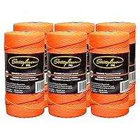 Braided Mason Line Replacement Roll Contractor Pack 1,000' - Orange (Pack of 6) - SL35759CPK