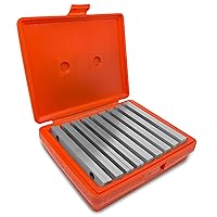 WEN 10349 18-Piece Precision-Ground 1/4-Inch Parallel Sets with Case, Chrome