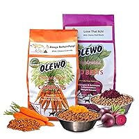 Olewo Starter Bundle Original Carrots & Red Beets for Dogs – Fiber for Dogs Keep Poop Firm, Digestive Dog Food Topper, Natural Anti Itch for Dogs, Whole Food Dog Multivitamin - 1lb Each (2lbs Total)
