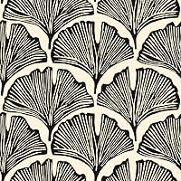 Tempaper x Novogratz Zebra Black Feather Palm Removable Peel and Stick Wallpaper, 20.5 in X 16.5 ft, Made in The USA